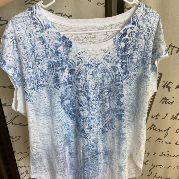 Daisy Fuentes blouse top size L - Picture 7 of 8